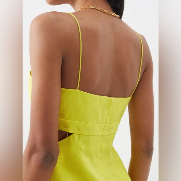 Saloni Bonnie Linen Mini Dress - Picture 2 of 9